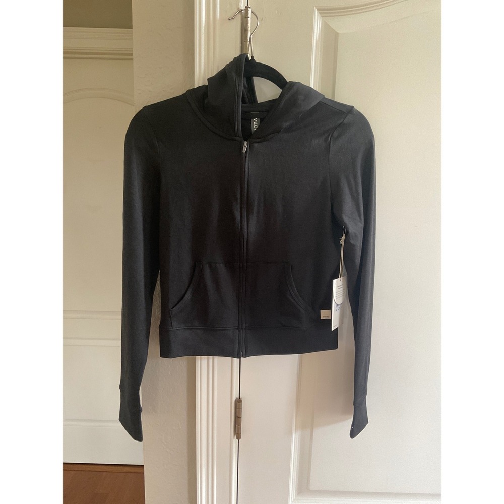 Vuori Halo Mini FZ Hoodie Black Heather Size Small New With Tags - Picture 5 of 9